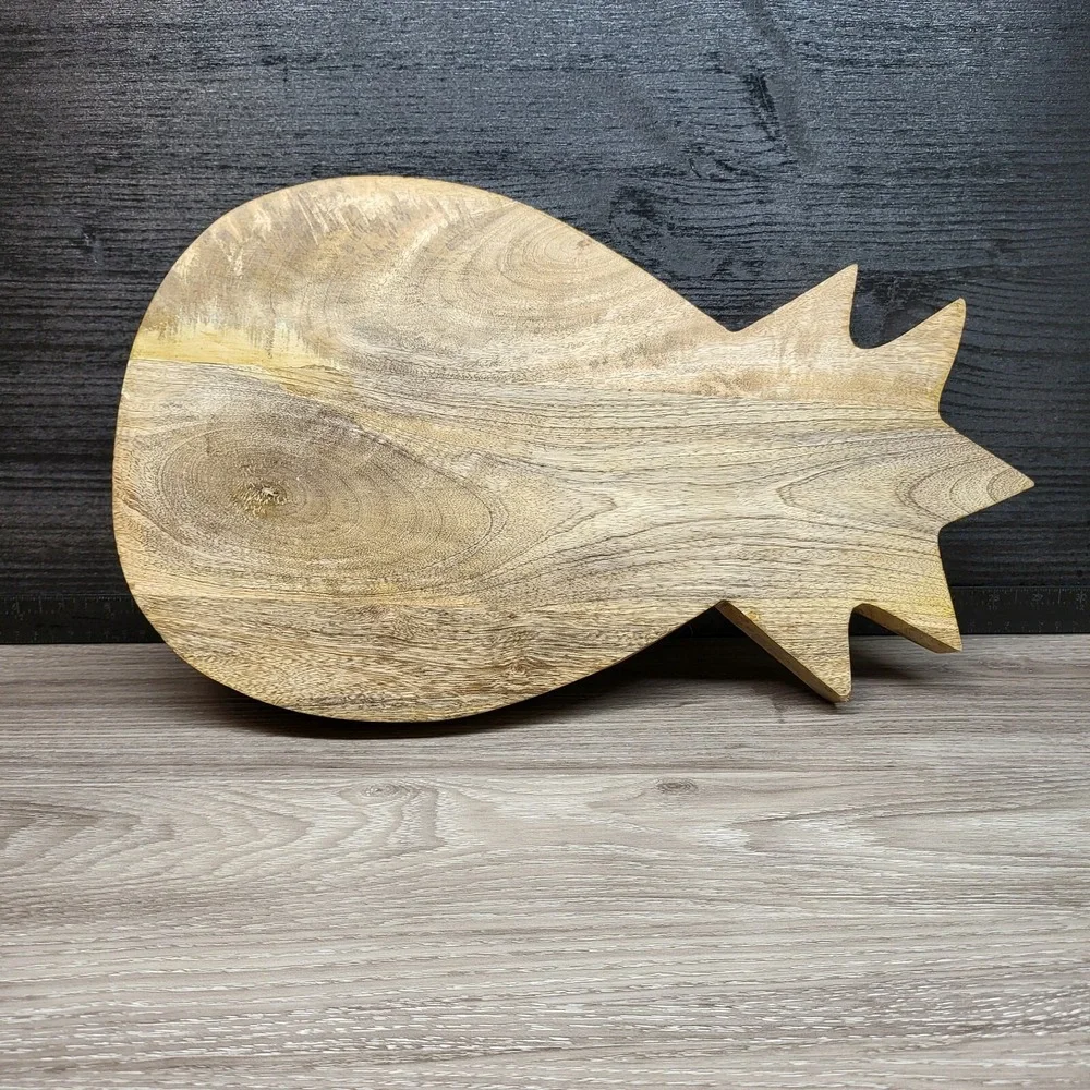Pineapple Fruit Tray Wooden With Thee‎ Compartments